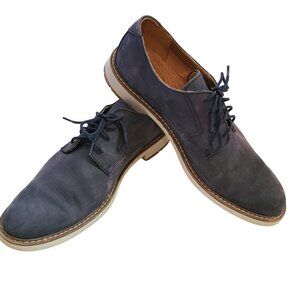 Men's Shoes Clarks UN ELOTT LACE Plain Toe Oxfords NAVY NUBUCK Size 12